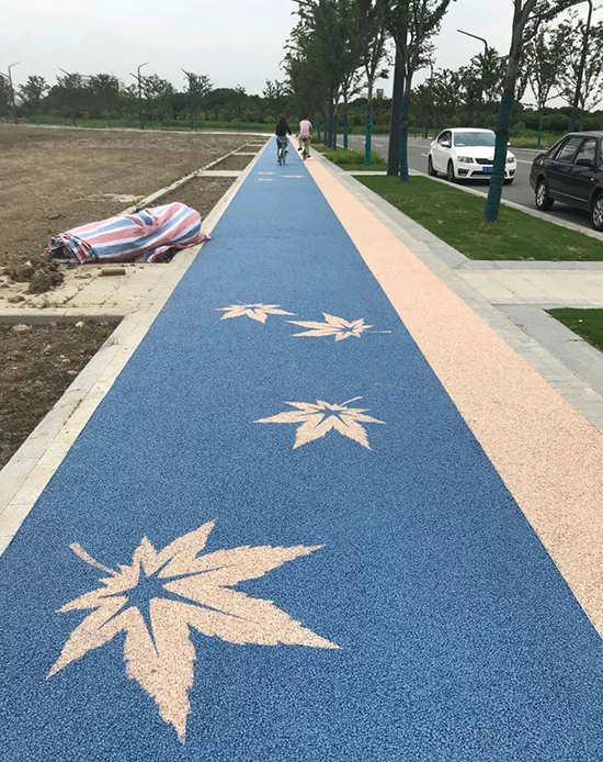 山东胶粘石路面施工